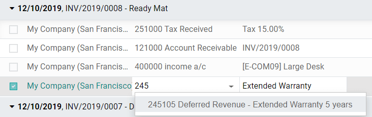 Modification of a posted journal item's account in Odoo Accounting