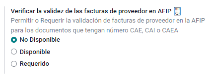 Verify Vendor Bills validity in AFIP.