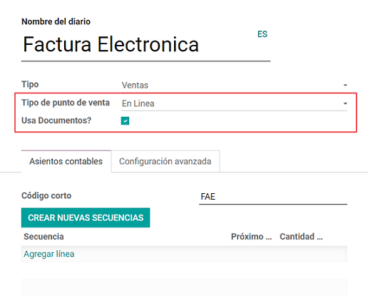 Document type configuration on Journal.